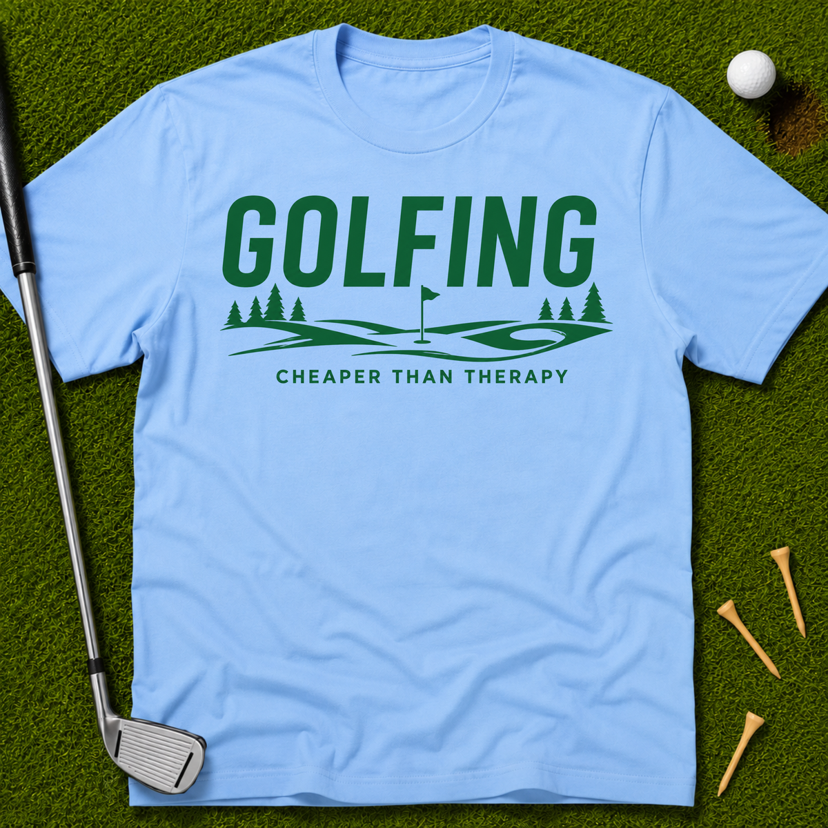 Golfing: Cheaper Than Therapy T-Shirt