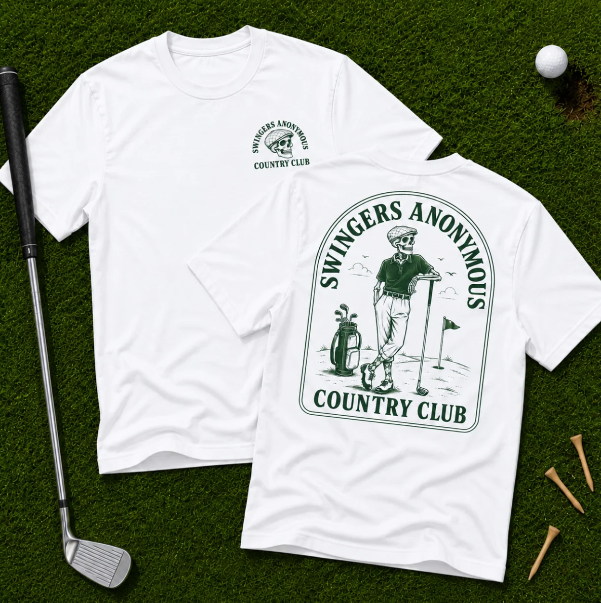 Swingers Anonymous Country Club Two Sided Tee